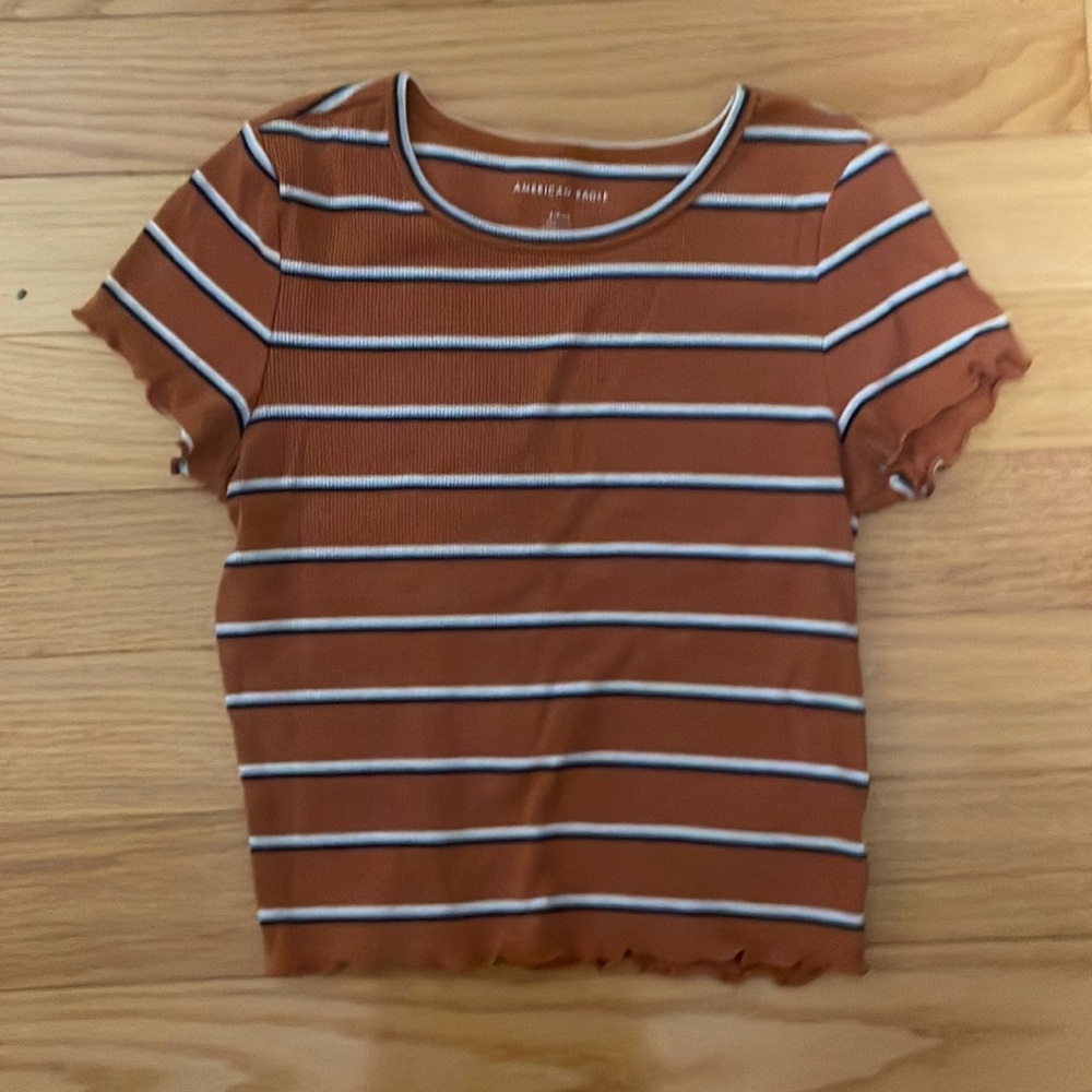 Striped American eagle tee